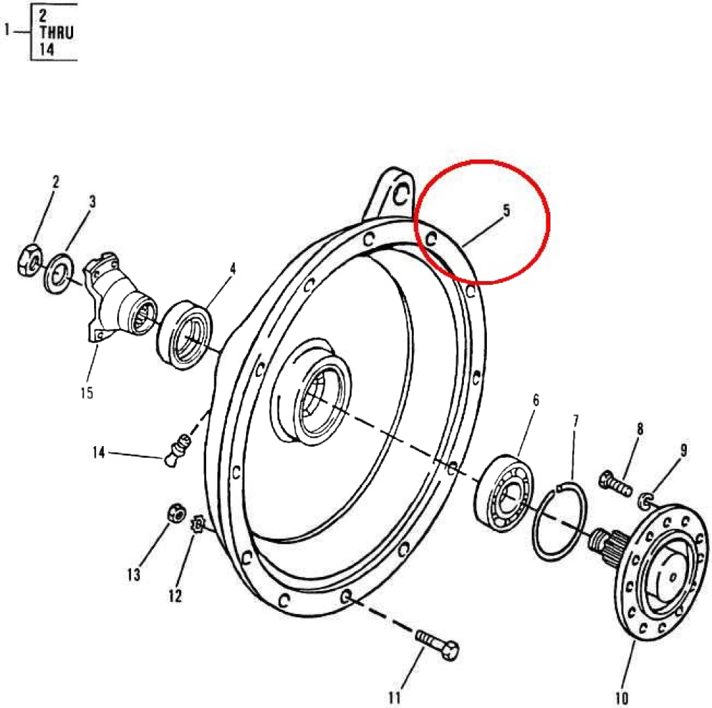 FORKLIFT DED 6000 LB, 1000M 4001899 MECHANICAL DRIVE HOUSING 3040-01-297-5389