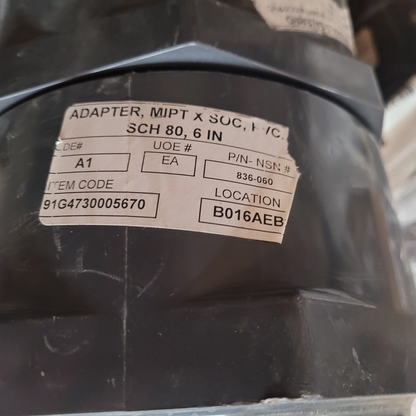 SPEARS 836-060 PVC SCHEDULE 80 MALE ADAPTERS, MIPT AND SOCKET, 6-INCH