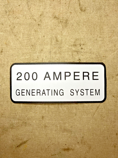 MILITARY M548, M548A1 6 TON 3M 12349597 IDENTIFICATION MARKER 7690-01-232-8120
