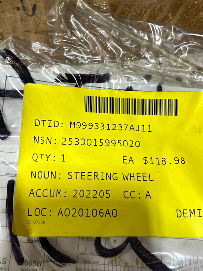 GENERAL DYNAMICS 55000232 GRANT 677 16'' RACING STEERING WHEEL 2530-01-599-5020