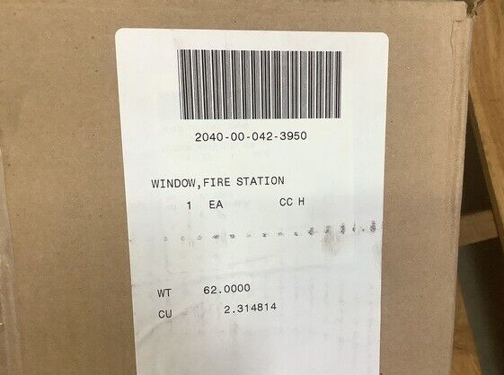 Cornell-carr Co CC1067 PC 3 Fire Station Window NSN 2040-00-042-3950