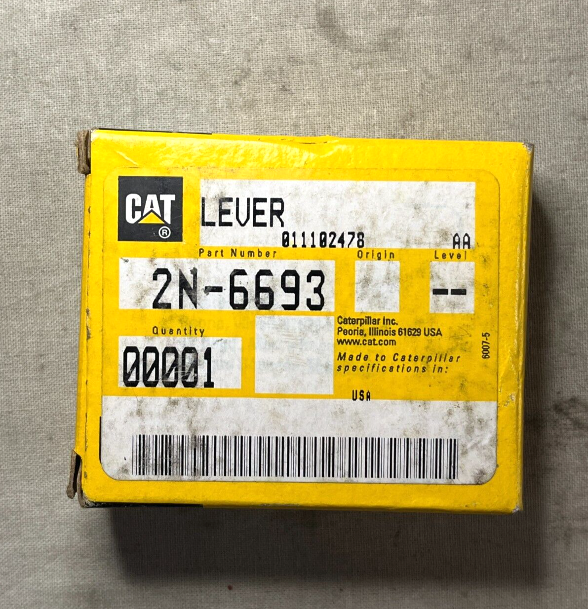 GENUINE CAT CATERPILLAR 2N6693 GOVERNOR LEVER 2990-00-262-9295