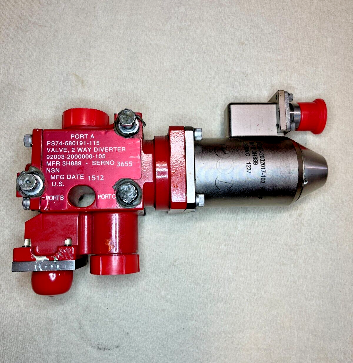 AIRCRAFT, ORION P-3 H59C0028 RESTRICTOR CHECK VALVE 3H889 4820-00-814-7817