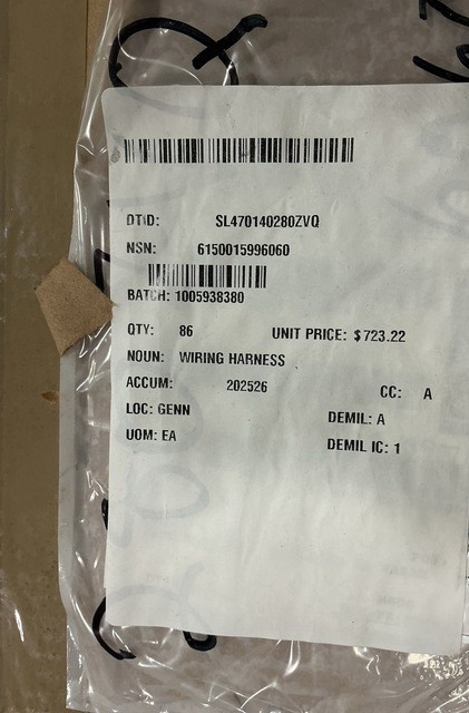 Wiring Harness R0120214 NSN 6150-01-599-6060 - photo 6