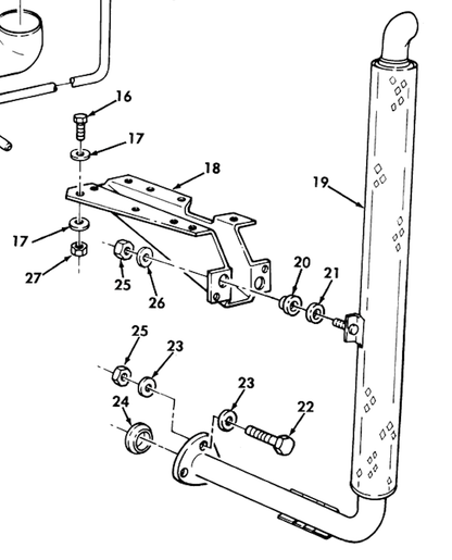 Army Green Deep Water Fording Exhaust Pipe Kit with Mounting Bracket for HMMWV