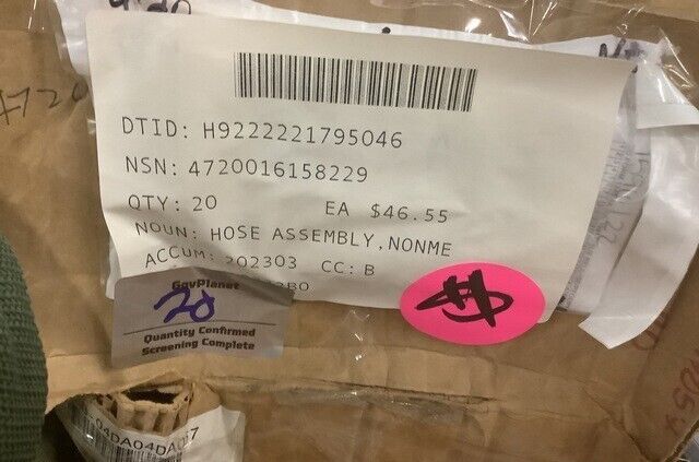 MRAP-RG-33 PARKER 2125-MM5 3/16" AIR BRAKE HOSE 04B-04DA04DA057 4720-01-615-8229