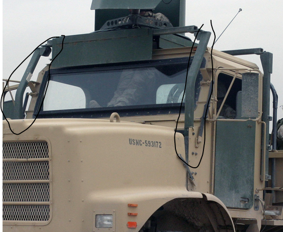 OSHKOSH MTVR FRONT Turret Support Leg Pair 7 Ton Pair 3266167 3266168