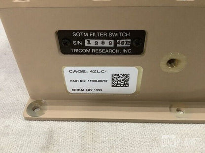 Military Tricom Research 11000-00732 SOTM Filter Switch Assembly 5998-01-124-494