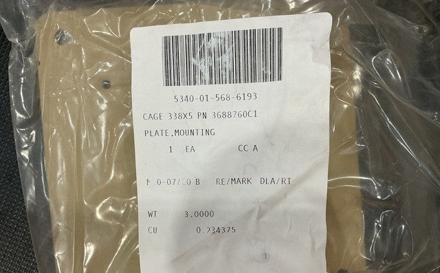 Mounting Plate 3688760C1 NSN 5340-01-568-6193 - photo 4