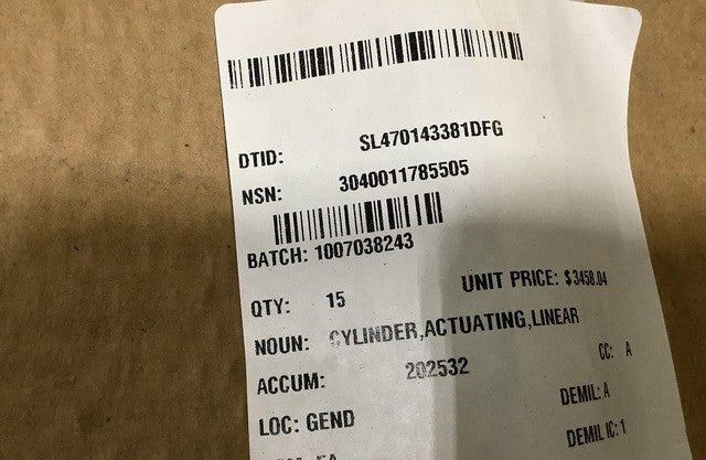 Actuating Cylinder M88A1 NSN 3040-01-178-5505 - photo 4