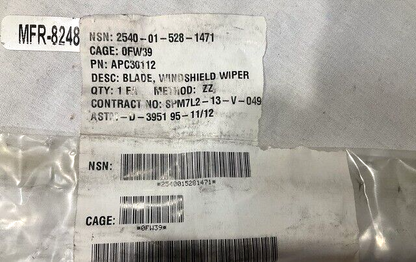 FMTV LMTV BAE SYSTEM APC30112 FLEXIBLE WINDSHIELD WIPER BLADE 2540-01-528-1471