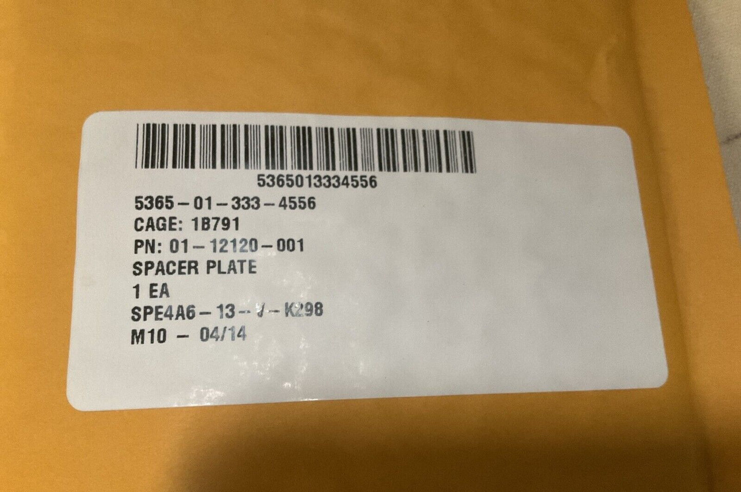 NEW M-916A1, M-915 SERIES TRUCK 01-12120-001 PLATE SPACER 5365-01-333-4556 USA