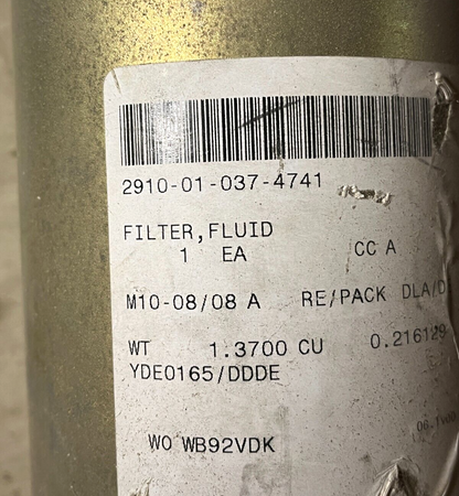 M60A1, M48A5 PUROLATOR 054615-09 FLUID FILTER PRESSURE 12254221 2910-01-037-4741