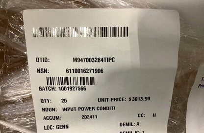 LIGHT ARMORED VEHICLE SCI 5500310-001 INPUT POWER CONDITIONER 6110-01-627-1906