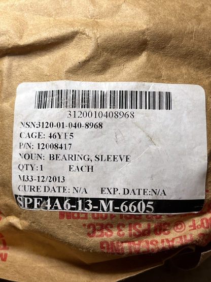 NEW MILITARY M198 HOWITZER 12008417 SLEEVE BEARING 3120-01-040-8968