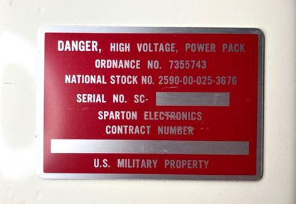 M113A1/577A2 M901 TOW 7355743 HIGH VOLTAGE POWER SUPPLY SD91005 6130-00-025-3676