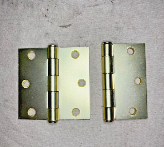LIGHT DUTY ULTRA 3" X 3" BRASS PLATED SQUARE BUTT HINGE - PAIR 5340-00-664-1328