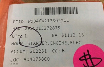 ELECTRICAL ENGINE STARTER 1993930 37MT 24 V RE44514 RE36646 2920-01-327-2875