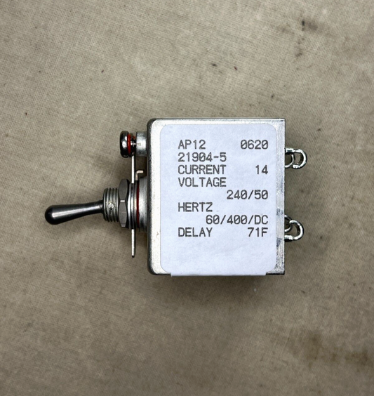 SENSATA TECHNOLOGIES AP12-21904-5 CIRCUIT BREAKER TRIP-RESET 5925-01-262-0759