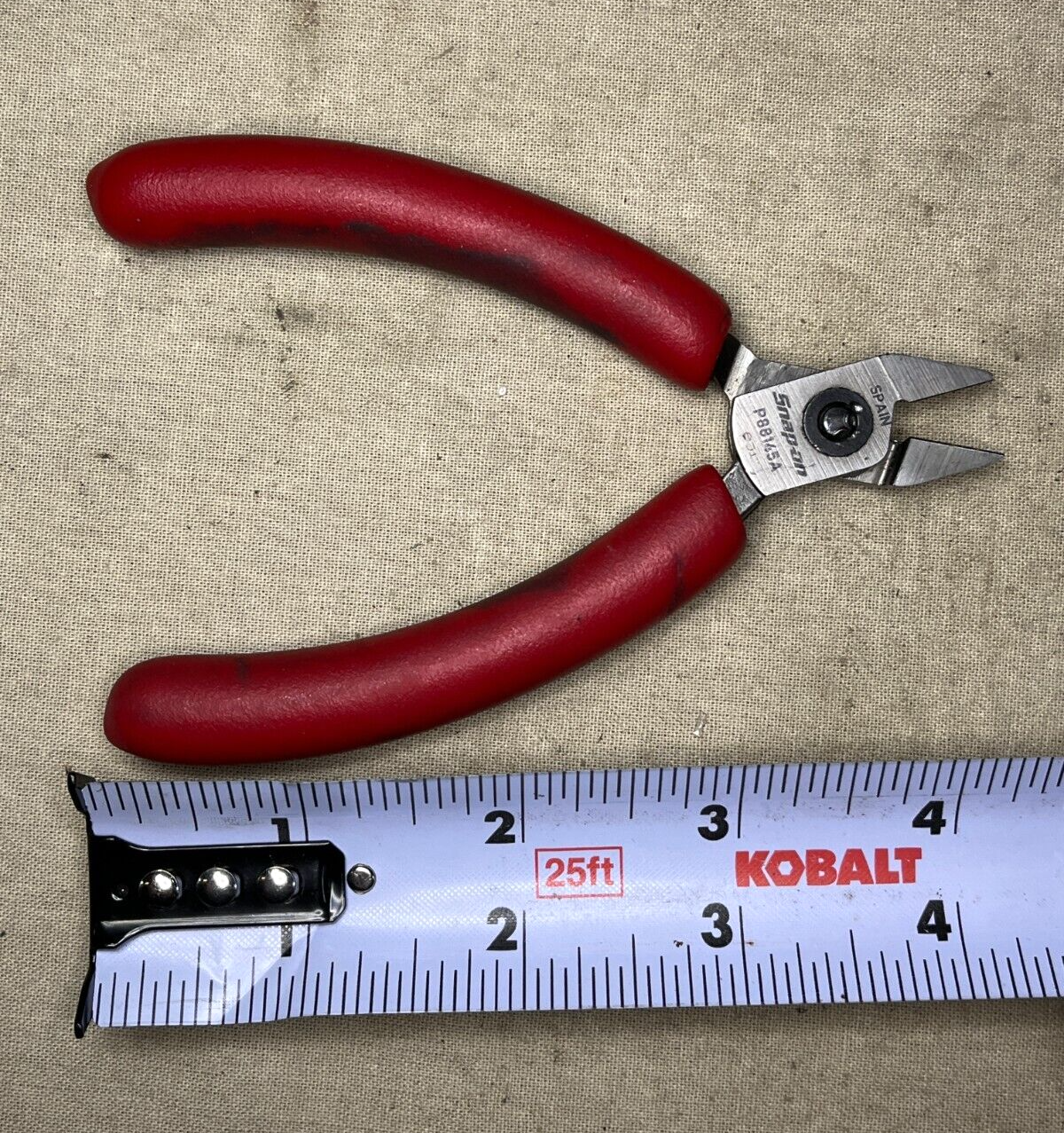 SNAP-ON SPAIN P88145 RED 7" SEMI-FLUSH PLIERS DIAGONAL CUTTING 5110-01-673-8287