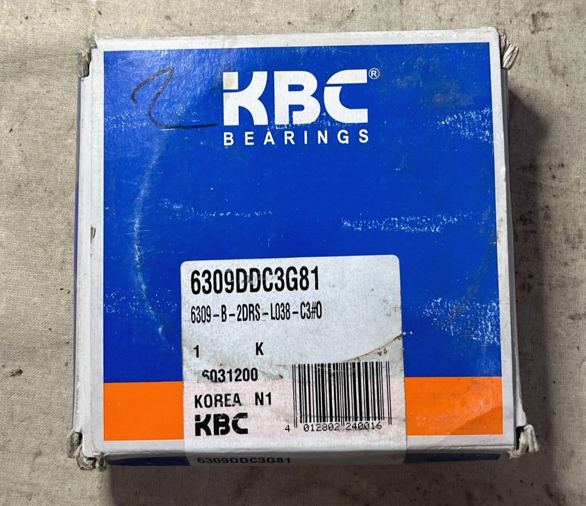 GENUINE KBC 6309DDC3G81 PRECISION BEARING 20x47x14 mm 6309-B-2DRS-L038-C3#0 USA