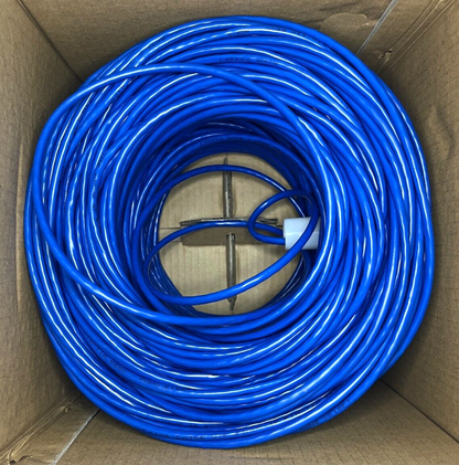 NAVEPOINT CAT5e BULK NETWORK CABLE ETHERNET UTP CCA - 500 Ft BLUE
