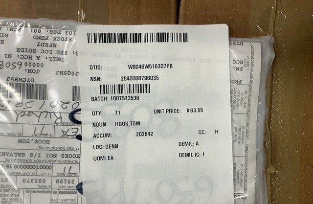 Tow Hook M548A1 NSN 2540-00-679-8035 - photo 6
