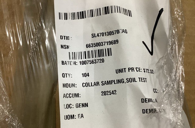 Soil Testing Sampling Collar 13213E6940 NSN 6635-00-371-9689 - photo 4