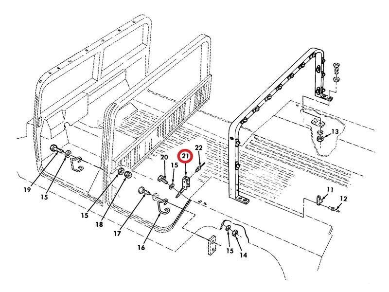 M998 HMMWV HUMMER H1 BRACE RH REINFORCEMENT C-PILLAR 12447124-1 5340-01-430-9239