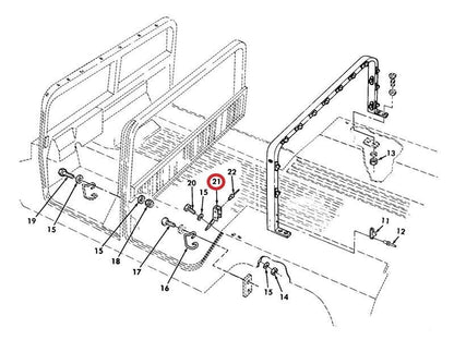 M998 HMMWV HUMMER H1 BRACE RH REINFORCEMENT C-PILLAR 12447124-1 5340-01-430-9239