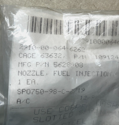 AVLB M60A1 LUCAS 10912481 FUEL INJECTION NOZZLE 5628908 KT771046 2910000646262