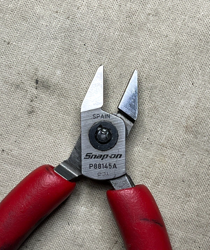 SNAP-ON SPAIN P88145 RED 7" SEMI-FLUSH PLIERS DIAGONAL CUTTING 5110-01-673-8287