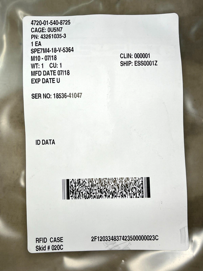 PARKER 43261035-3 1/4'' 6.4MM 300 PSI NONMETALLIC HOSE ASSEMBLY 4720-01-540-8725