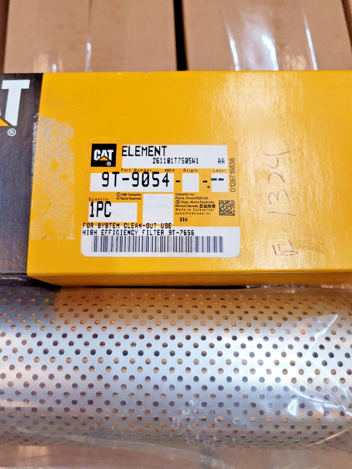 GENUINE CATERPILLAR 9T-9054 FLUID FILTER ELEMENT NSN 4330-01-378-7617