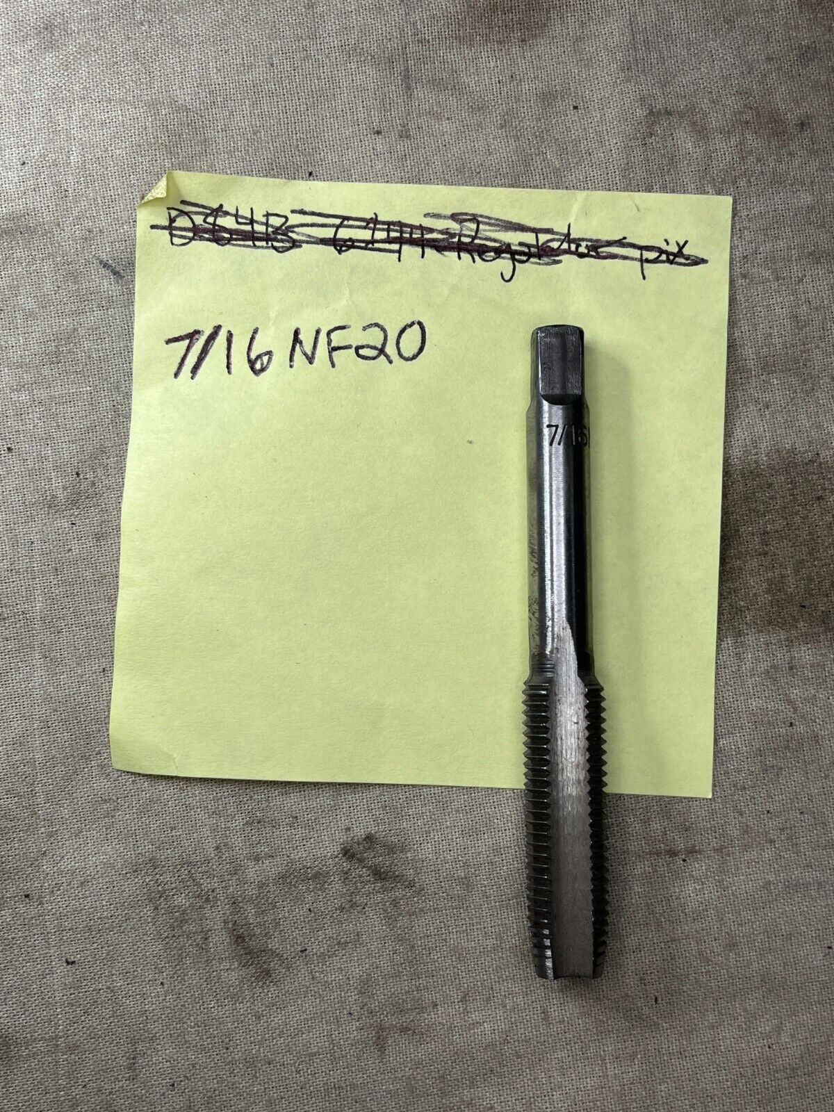 7/16''-20 NF TUNGSTEN STEEL HAND TAP 7/16NF20
