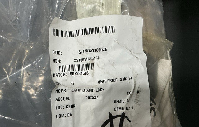Ramp Lock Latch 12329123 NSN 2510-01-185-0166 - photo 6