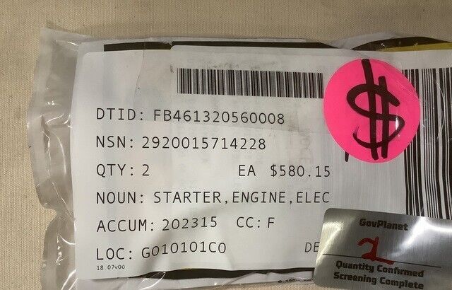 5363429 3965284 ELECTRICAL ENGINE STARTER 24V 19026032 2920-01-571-4228