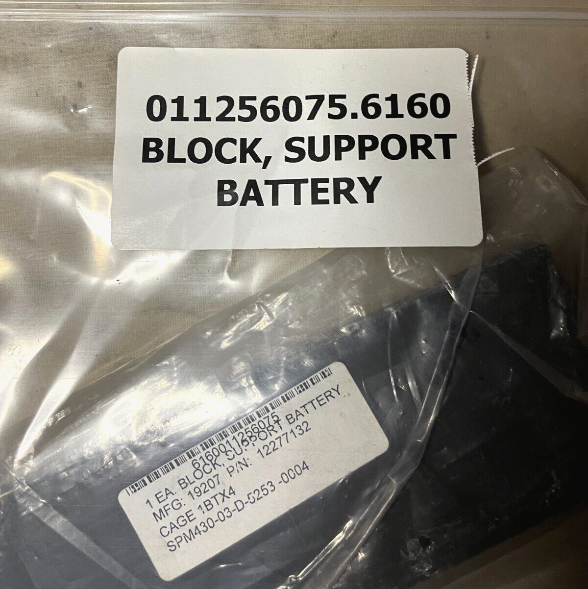 M939, M818, M931 5-TON TRUCK 12277132 BATTERY BOX SUPPORT BLOCK 6160-01-125-6075