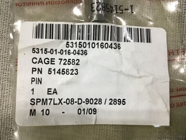 1EA MILITARY DETROIT DIESEL 5145823 PIN DOWEL PC5145823 5315-01-016-0436 USA