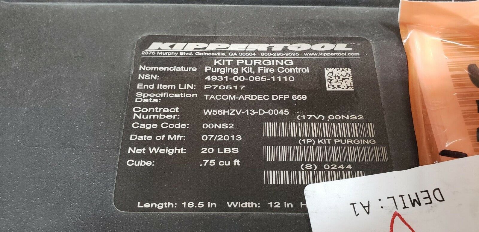 KIPPER TOOL FIRE CONTROL PURGING KIT P70517 4931000651110 SECO