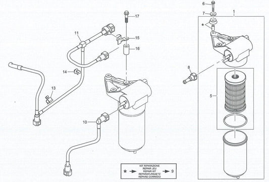 CB534DXW CB-534D 320D2 FILTER ELEMENT 1R-1804 26560201 605013 2910-99-417-7157