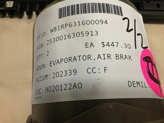 FMTV MTV LMTV MRAP M939 4114857 N-50011-P AIR BRAKE EVAPORATOR 2530-01-630-5913