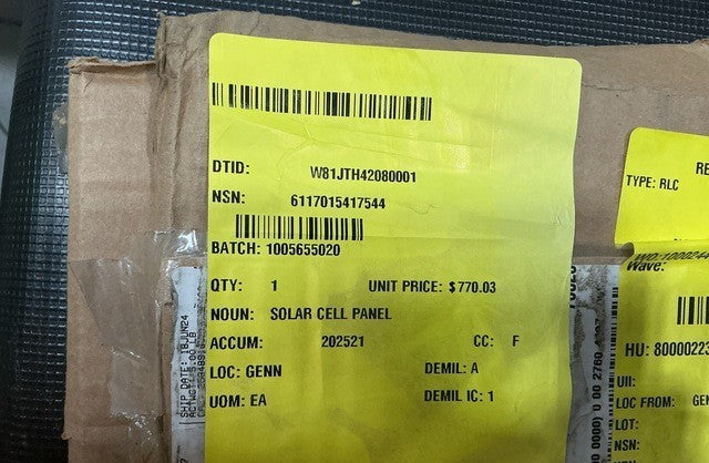 Solar Cell Panel SW34741 NSN 6117-01-541-7544 - photo 5