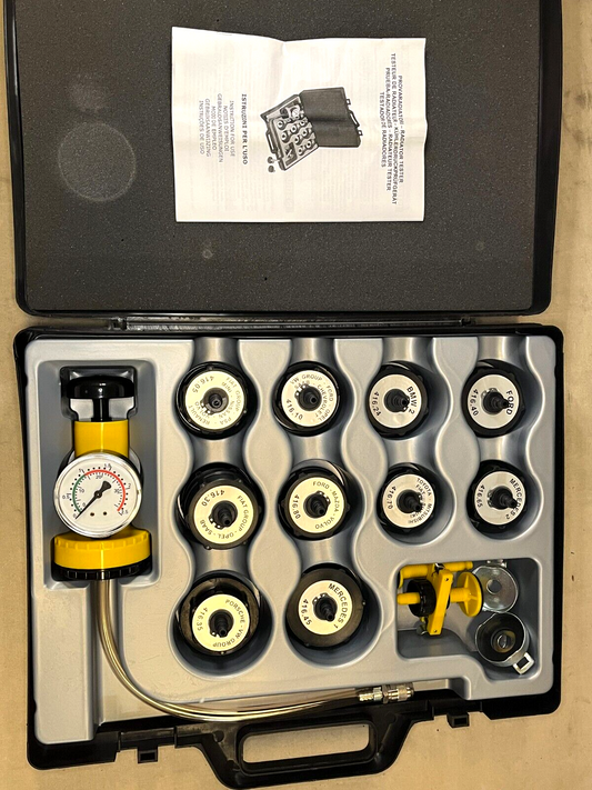 NEW RADIATOR PRESSURE TESTER KIT W/COOLANT PURGE/REFILL ADAPTER 6685-01-549-1942