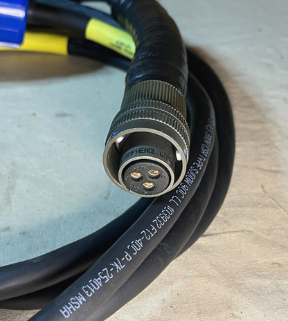 NEW POWELL AMPHENOL CONNECTOR 3 HOLE TF CABLE FLEXTREME 3/C 12 AWG 300V 10'