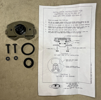 M1 ABRAMS SHAW DEVELOPMENT 920-0044-01 FUEL CAP PARTS KIT 10582 4330-01-425-7461