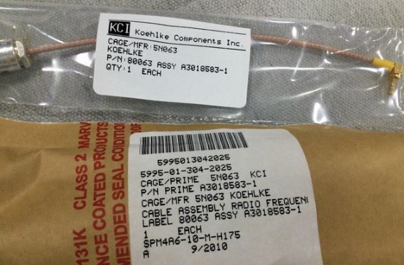 5995-01-304-2025	A3018583-1	CABLE ASSEMBLY,RADIO FREQUENCY