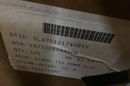 HMMWV MRAP HIMARS TIE STRAP CABLE BLACK TY28M0 P307206 SST4-0 5975-00-899-4606