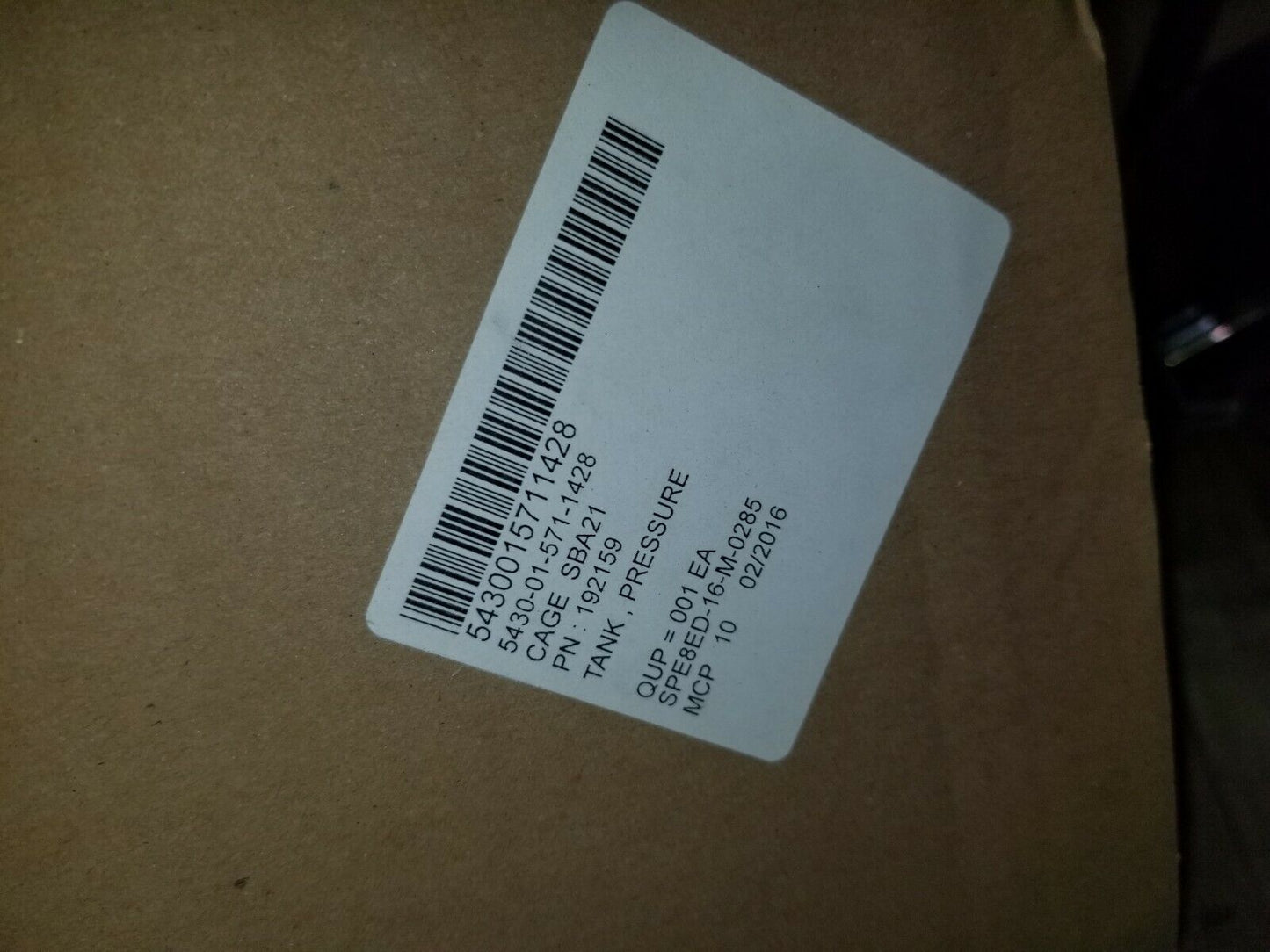 FESTO COMPRESSED AIR TANK 1.32 GALLONS 192159 R0089593 5430-01-571-1428