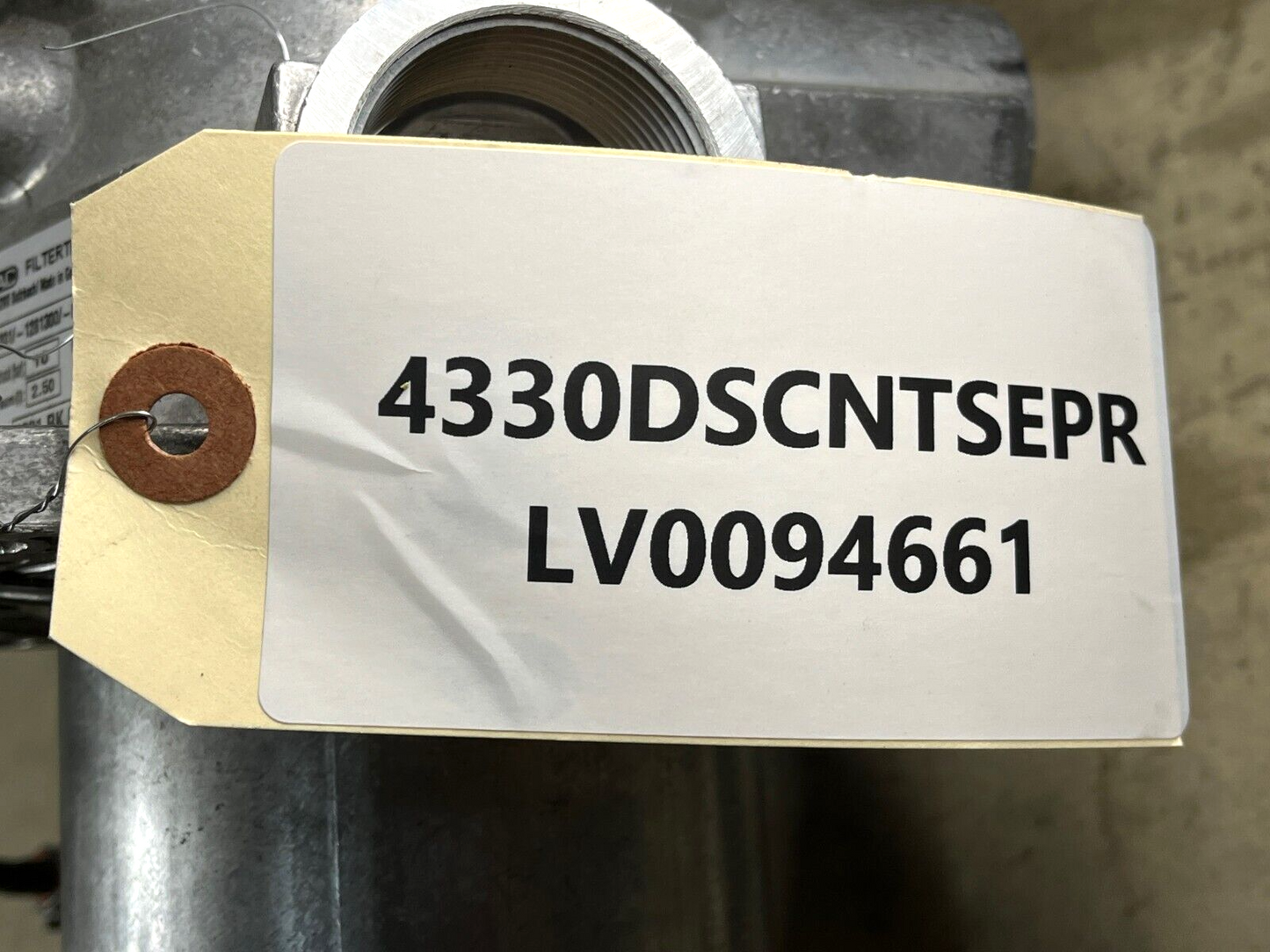 HYDAC CENTRIFUGAL, SEPARATOR PRESSURE 10 BAR PRKM 201 1281300/03161276 NOS USA